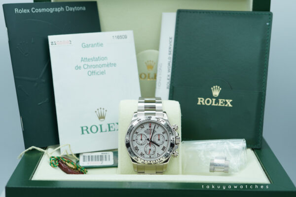 Rolex 116509 DAYTONA WHITE GOLD METEORITE ROMAN DIAL RSC SERVICED 2023 FULL SET - Image 2