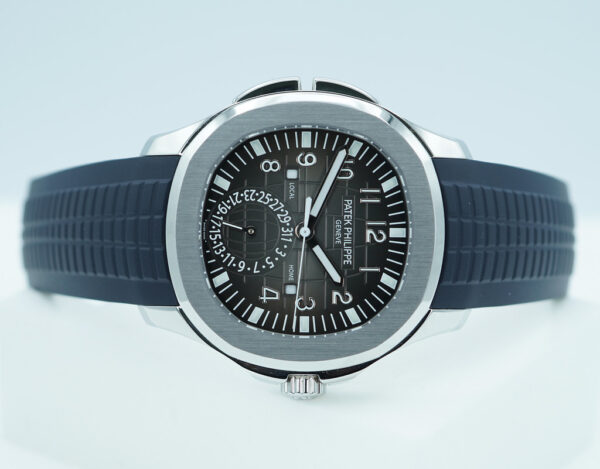 Patek PHILIPPE 5164A AQUANAUT TRAVEL TIME STAINLESS STEEL 2017 EXTRA STRAP FULL SET - Image 9