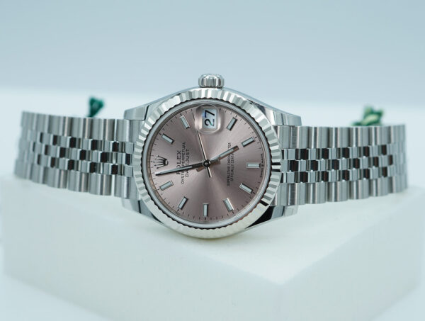 BRAND NEW Rolex 278274 DATEJUST 31 FLUTED BEZEL PINK DIAL JUBILEE BAND 2024 FULL SET - Image 10