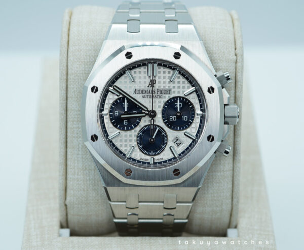 Audemars PIGUET ROYAL OAK CHRONO 26315ST BLUE SILVER DIAL 38MM FULL SET