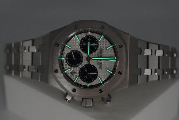 Audemars PIGUET ROYAL OAK CHRONO 26315ST BLUE SILVER DIAL 38MM FULL SET - Image 11