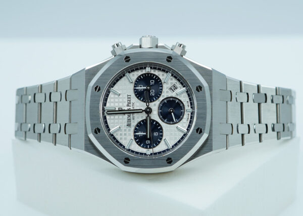 Audemars PIGUET ROYAL OAK CHRONO 26315ST BLUE SILVER DIAL 38MM FULL SET - Image 10