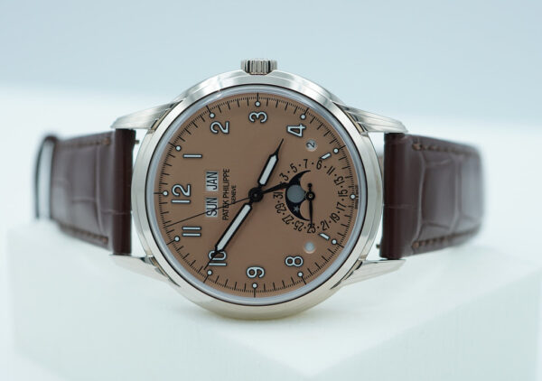 Patek PHILIPPE 5320G PERPETUAL CALENDAR 18K WHITE GOLD SALMON DIAL 2024 FULL SET - Image 10