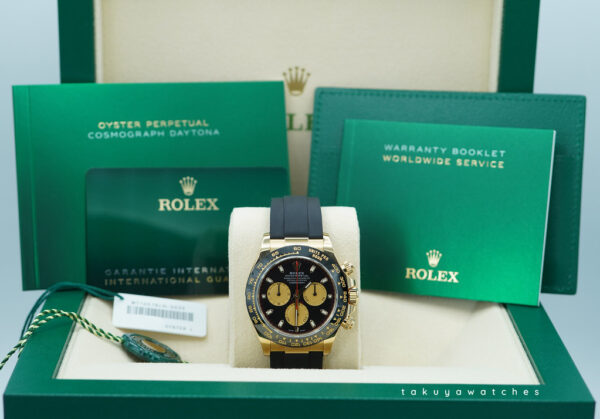 Rolex 116518LN DAYTONA YELLOW GOLD PAUL NEWMAN DIAL OYSTERFLEX 2023 FULL SET - Image 2