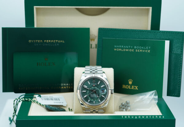 Rolex 336934 SKY-DWELLER GREEN DIAL JUBILEE BAND NEW MODEL 2024 FULL SET - Image 2