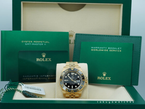 Rolex 126718GRNR GMT MASTER 2 YELLOW GOLD GREY BLACK BEZEL JUBILEE 2024 FULL SET - Image 2