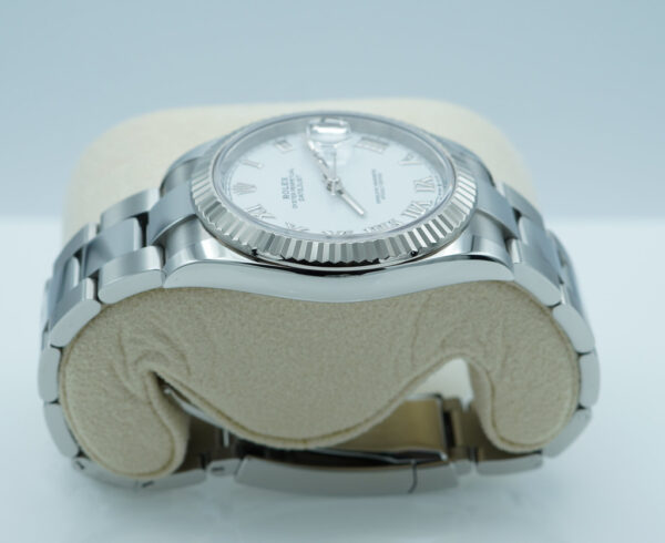 Rolex 126334 DATEJUST FLUTED BEZEL WHITE ROMAN DIAL OYSTER BAND 2021 FULL SET - Image 4