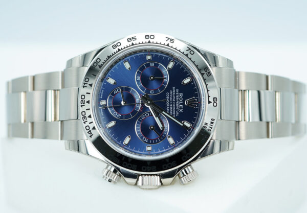 Rolex 116509 COSMOGRAPH DAYTONA 18K WHITE GOLD BLUE DIAL 2020 FULL SET - Image 9