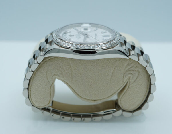 NEW Rolex 228349RBR DAY DATE WHITE GOLD DIAMOND BEZEL METEORITE BAGUETTE DIAL FULL SET - Image 4