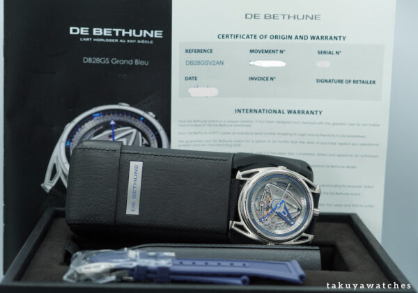 BRAND NEW De Bethune DB28 GS GRAND BLEU TITANIUM SKELETON DIAL FULL SET - Image 2