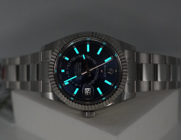 BRAND NEW Rolex 326934 SKY-DWELLER BLUE DIAL OYSTER BAND 2020 STICKERS FULL SET - Image 11