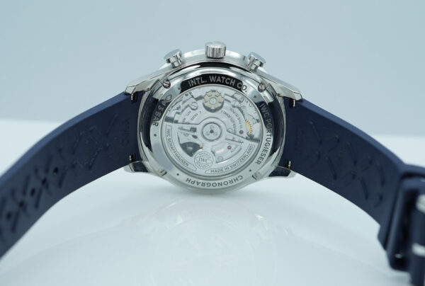 Iwc IW371620 PORTUGIESER CHRONOGRAPH BLUE PANDA DIAL RUBBER STRAP 2024 FULL SET - Image 8