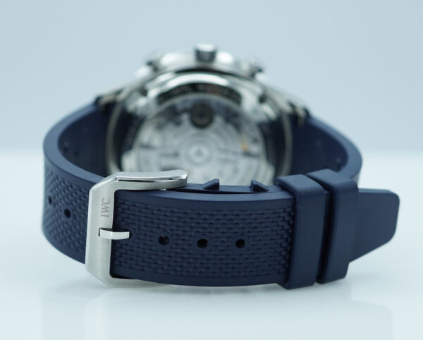 Iwc IW371620 PORTUGIESER CHRONOGRAPH BLUE PANDA DIAL RUBBER STRAP 2024 FULL SET - Image 7