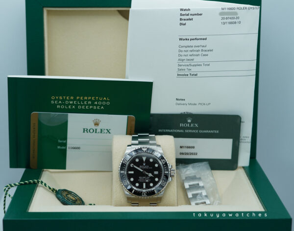 Rolex 116600 SD4K SEA-DWELLER 4000 CERAMIC BEZEL 40MM 2017 SERVICED FULL SET - Image 2