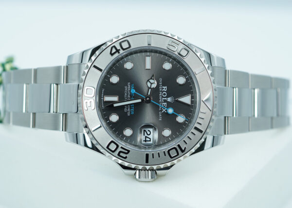 BRAND NEW Rolex 268622 YACHTMASTER PLATINUM BEZEL SLATE DIAL 37MM 2024 FULL SET - Image 9