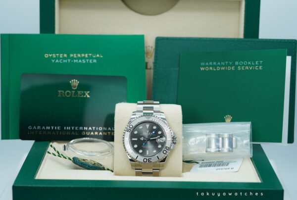 BRAND NEW Rolex 268622 YACHTMASTER PLATINUM BEZEL SLATE DIAL 37MM 2024 FULL SET - Image 2