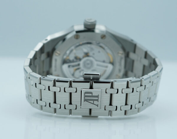 Audemars PIGUET ROYAL OAK 15551ST 50TH ANNIVERSARY GREY DIAL DIAMOND BEZEL 37MM FULL SET - Image 7