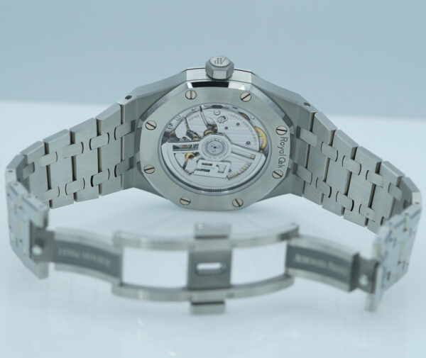 Audemars PIGUET ROYAL OAK 15551ST 50TH ANNIVERSARY GREY DIAL DIAMOND BEZEL 37MM FULL SET - Image 9