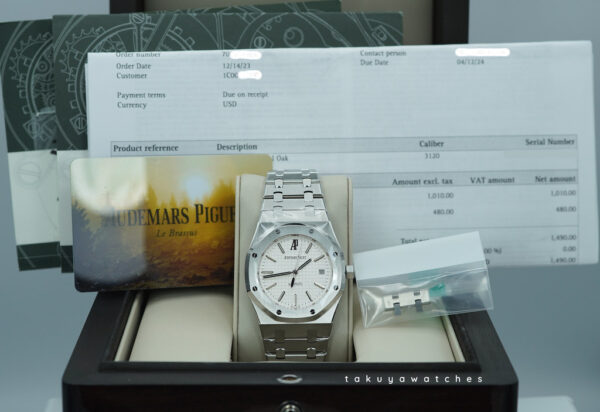 Audemars PIGUET ROYAL OAK 15300ST WHITE DIAL 39MM SERVICED WARRANTY FULL SET - Image 2