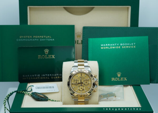 Rolex 116503 DAYTONA TWO TONE 18K YELLOW GOLD CHAMPAGNE DIAL 2022 FULL SET - Image 2