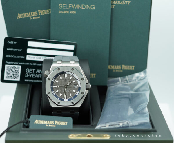 Audemars PIGUET ROYAL OAK OFFSHORE DIVER 15720ST GREY DIAL 2023 WARRANTY FULL SET - Image 2