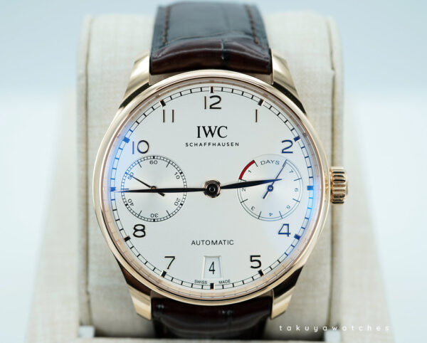 Iwc IW500701 PORTUGIESER 7 DAY POWER RESERVE 18K ROSE GOLD 2024 WARRANTY FULL SET