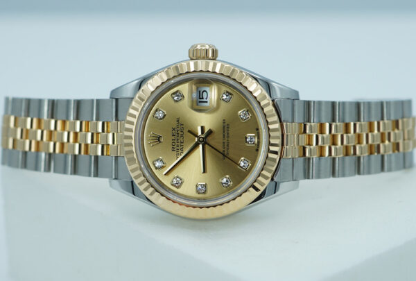 Rolex 279173 DATEJUST 28 TWO TONE CHAMPAGNE DIAMOND DIAL JUBILEE BAND FULL SET - Image 9