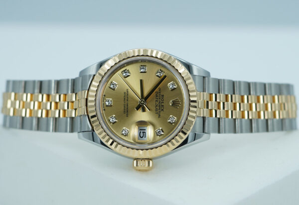 Rolex 279173 DATEJUST 28 TWO TONE CHAMPAGNE DIAMOND DIAL JUBILEE BAND FULL SET - Image 8