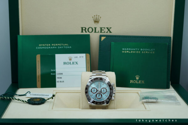 Rolex 116506 PLATINUM COSMOGRAPH DAYTONA ICE BLUE DIAL COMPLETE SET - Image 2