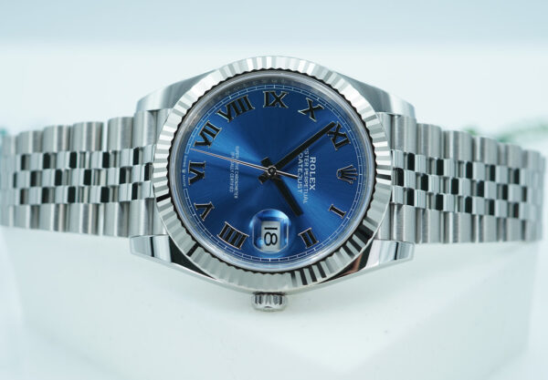 BRAND NEW Rolex 126334 DATEJUST 41 FLUTED BEZEL BLUE ROMAN DIAL JUBILEE 2025 FULL SET - Image 9