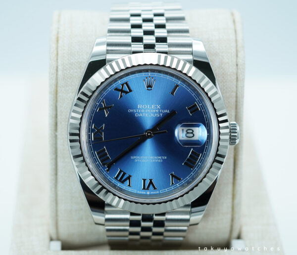 BRAND NEW Rolex 126334 DATEJUST 41 FLUTED BEZEL BLUE ROMAN DIAL JUBILEE 2025 FULL SET