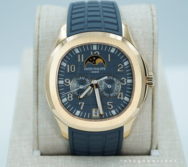 NEW Patek PHILIPPE 5261R AQUANAUT ANNUAL CALENDAR ROSE GOLD BLUE DIAL FULL SET