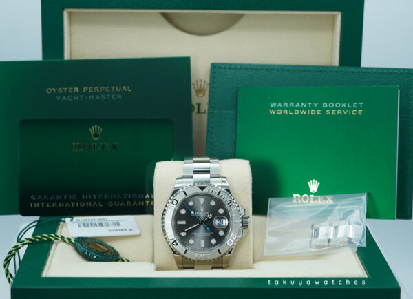 Rolex 126622 YACHTMASTER PLATINUM BEZEL SLATE DIAL 40MM 2024 WARRANTY FULL SET - Image 2