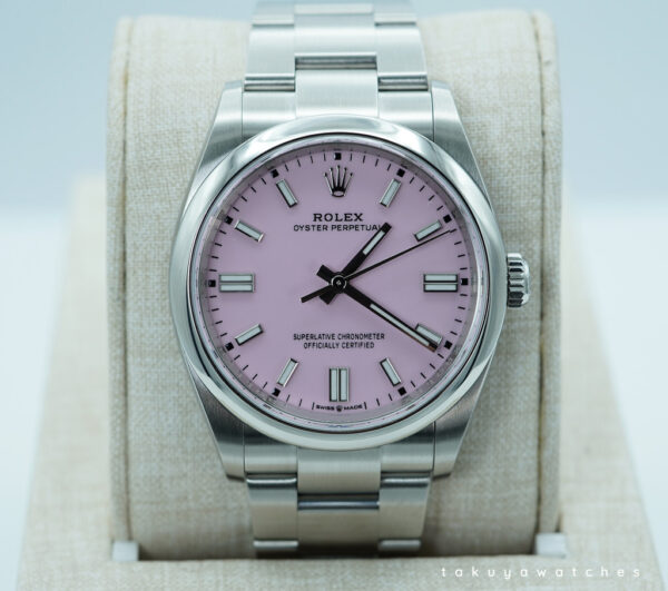 Rolex 126000 OYSTER PERPETUAL 36 CANDY PINK DIAL 2024 WARRANTY FULL SET