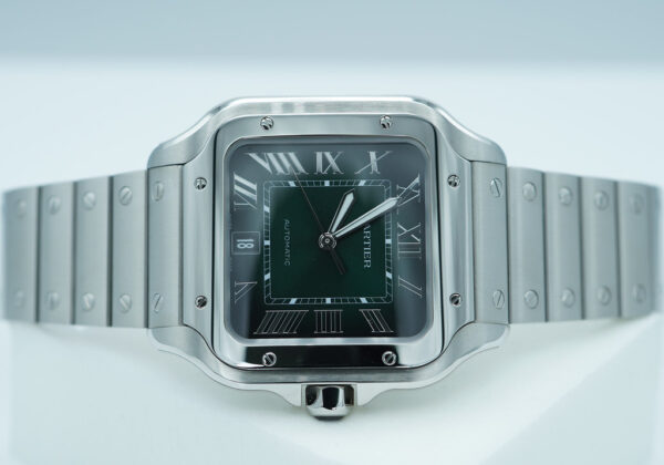 Cartier SANTOS DE CARTIER LARGE MODEL GREEN DIAL WSSA0062 2024 FULL SET - Image 8