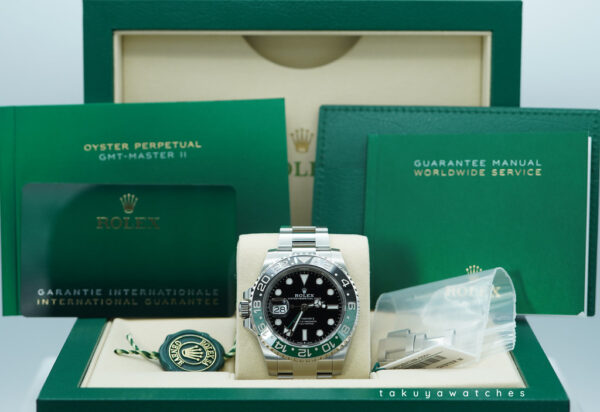 BRAND NEW  Rolex 126720VTNR GMT MASTER 2 LEFTY SPRITE GREEN BLACK BEZEL 2025 FULL SET - Image 2