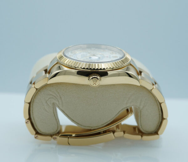 Rolex 326938 SKY-DWELLER 18K YELLOW GOLD SILVER ROMAN DIAL FULL SET - Image 3