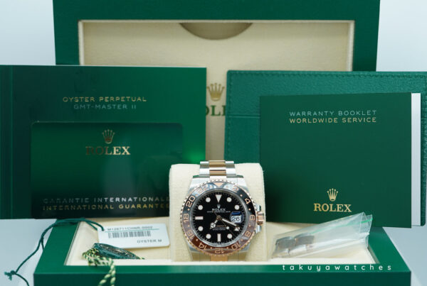 Rolex 126711CHNR GMT MASTER II 18K ROSE GOLD STEEL ROOTBEER 2025 FULL SET - Image 2