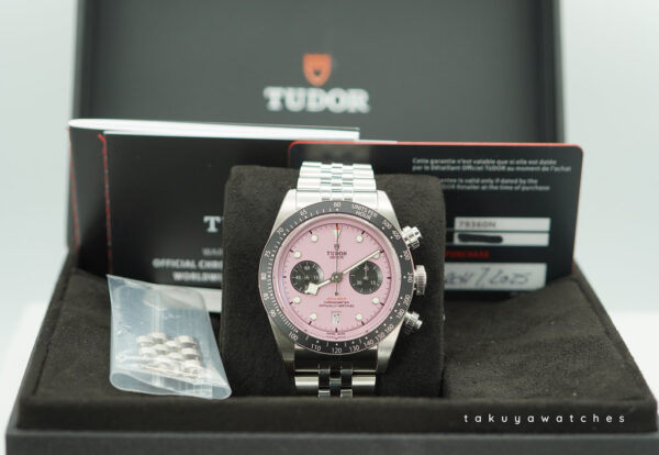 BRAND NEW Tudor 79360N BLACK BAY CHRONOGRAPH PINK DIAL 2025 FULL SET - Image 2