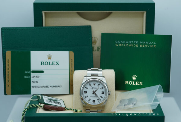 Rolex 114200 OYSTER PERPETUAL 34MM WHITE ARABIC DIAL FULL SET - Image 2