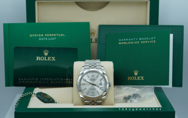 Rolex 126300 DATEJUST 41 SILVER DIAL JUBILEE BAND 2023 WARRANTY FULL SET - Image 2